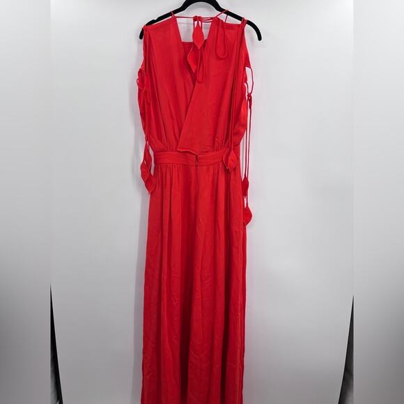 Tory Burch Evaline Chiffon Maxi Dress In Red - Picture 7 of 7